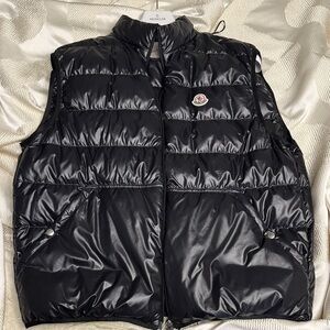Moncler Men's Shiny Black Quilted Vest